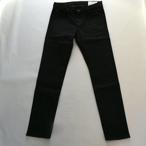 rag & bone Standard Issue Fit 2 Slim Button Fly Black Jeans 34